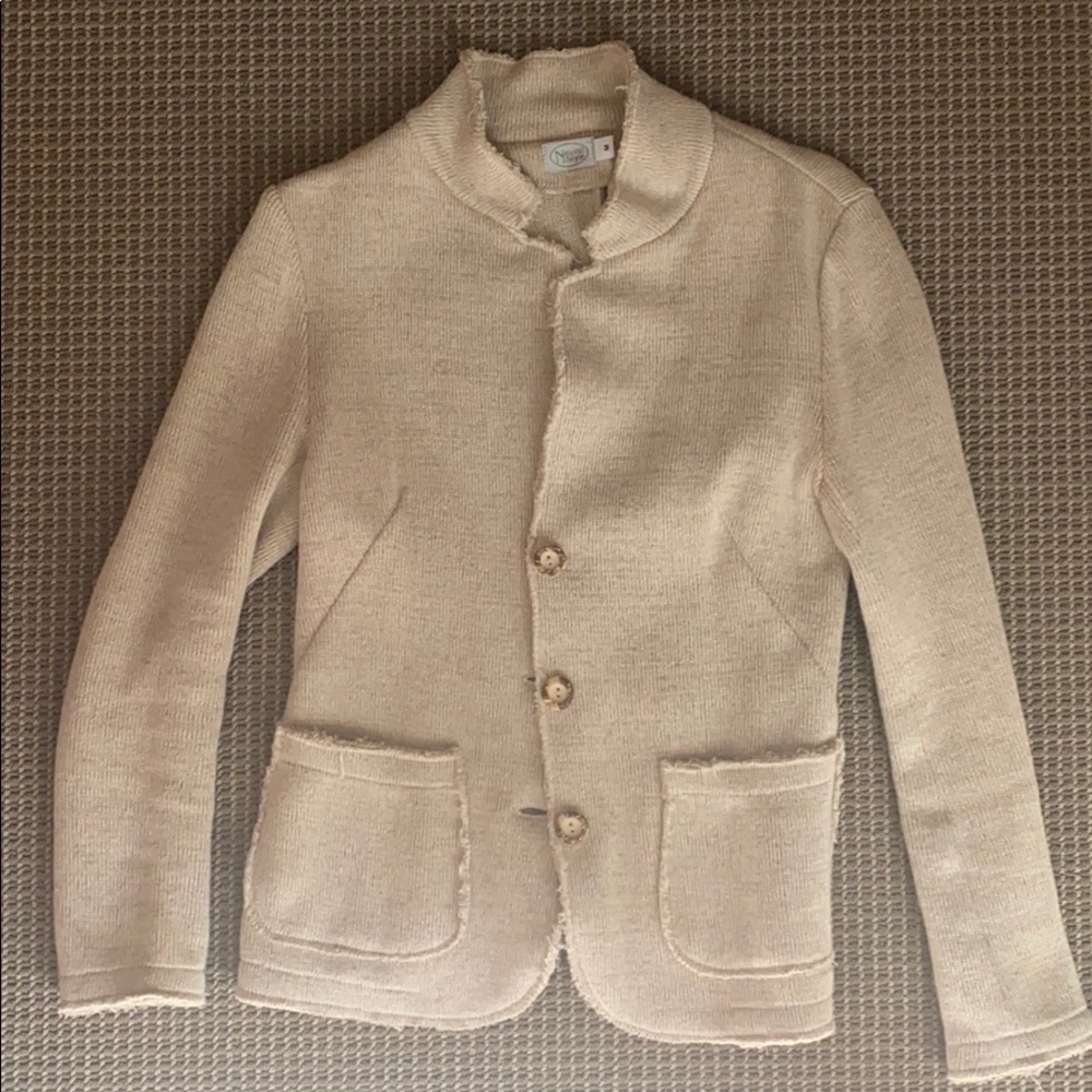 Beige Linen Blazer